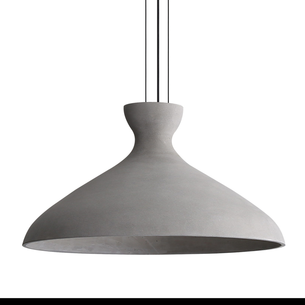 Golden Lighting Aethera 22in Integrated LED Pendant in Grey Cement